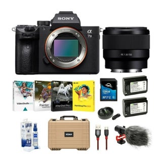 Sony a7 III Full Frame Mirrorless Camera with 50mm f/1.8 Lens and Accessory Bundle