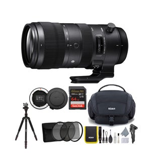 Sigma 70-200mm f/2.8 DG OS HSM Sport Lens for Nikon with USB Dock and 64GB SD Card Bundle