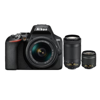 Nikon D3500 DX-Format DSLR Camera with AF-P 18-55mm VR and 70-300mm Lenses